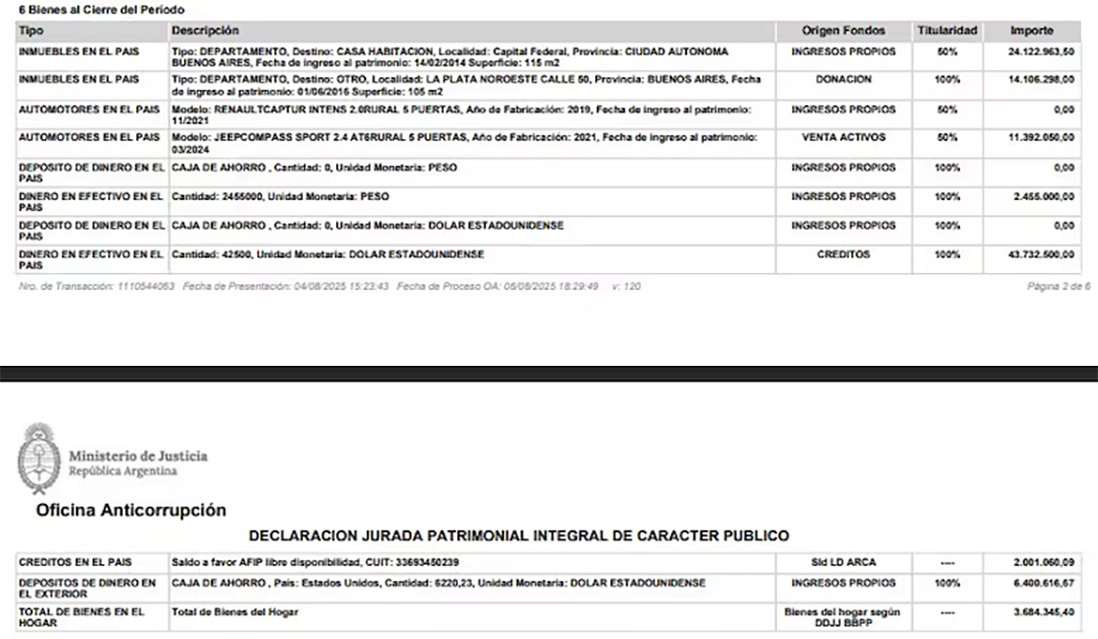 Adorni declaración