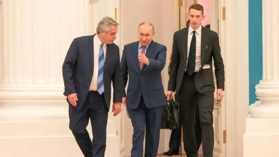 Alberto Fernández y Vladimir Putin.