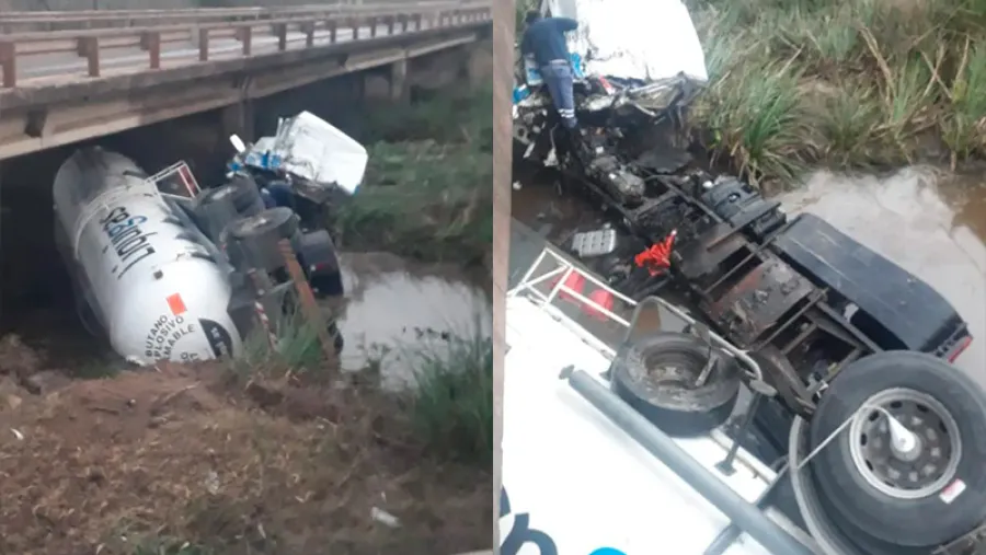 camión accidentado