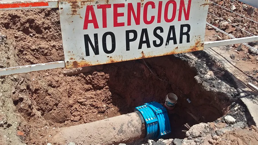 caño de agua roto