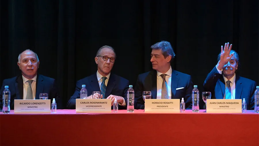 Ricardo Lorenzetti, Carlos Rosenkrantz, Horacio Rosatti y Juan Carlos Maqueda, los cuatro miembros de la Corte Suprema.
