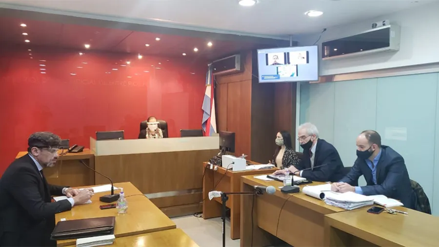 Imagen de archivo de la audiencia donde se definió la caución de 500 mil pesos para Jorge Julián Christe, imputado de femicidio.