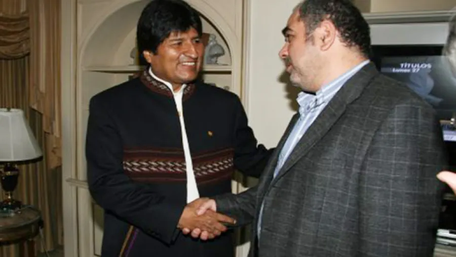 Evo Morales con Santiago O´Donnell