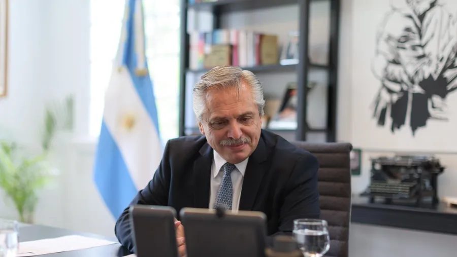 Alberto Fernández charla virtual con Putin