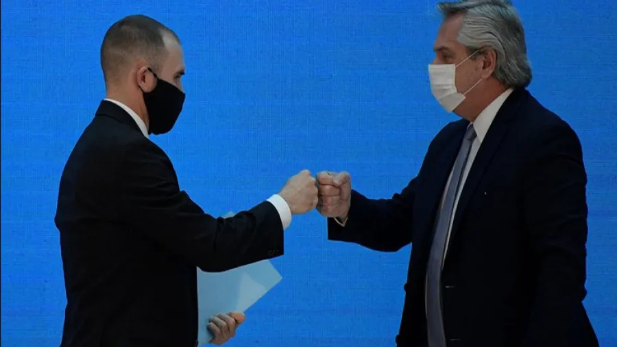 Martín Guzmán con Alberto Fernández