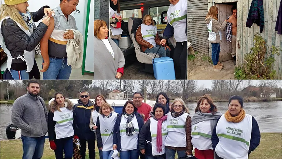 Un equipo sanitario del Ministerio de Salud inmunizó con vacuna antigripal a 200 personas y realizó asesoramiento sobre hábitos saludables y prevención de enfermedades crónica en el Departamento Islas del Ibicuy.