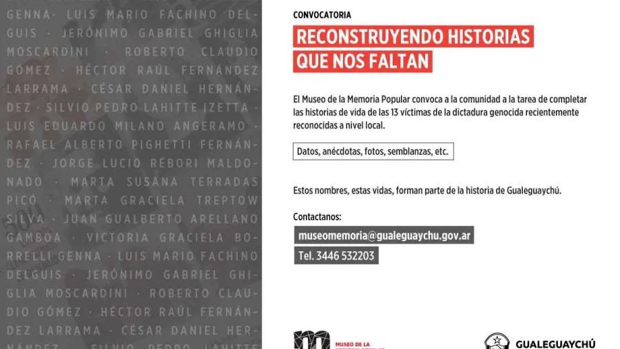 "Reconstruyendo historias que nos faltan"