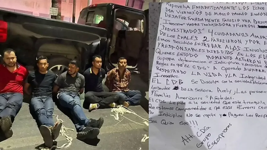 El Cártel del Golfo pidió perdón a través de una carta a las familias de un grupo de estadounidenses secuestrados por miembros de su banda. Y entregó a cinco de los suyos.
