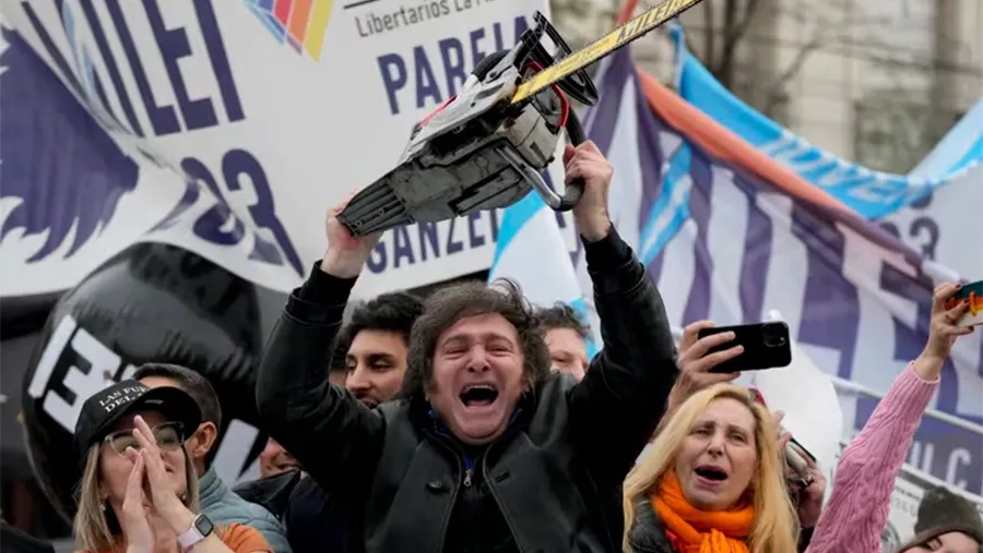 Javier Milei durante la campaña presidencial.