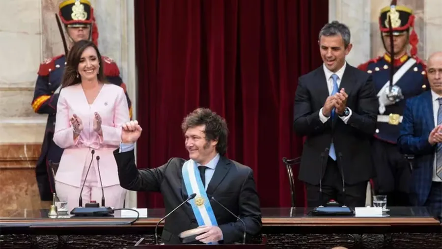 Javier Milei en la apertura de sesiones del Congreso.