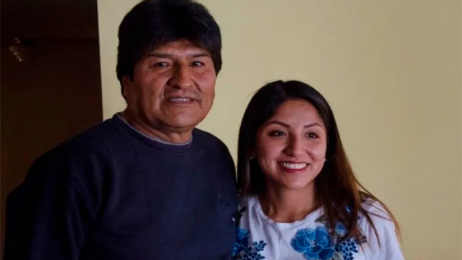 Evo Morales con su hija Evaliz