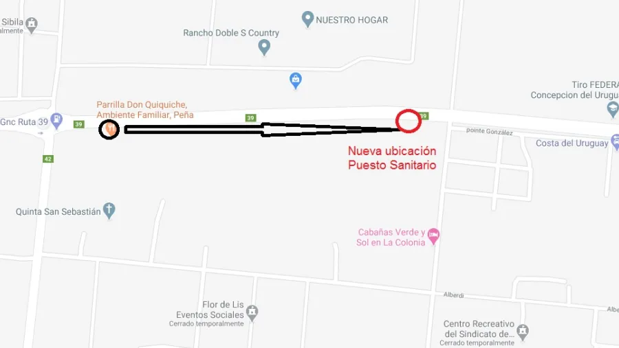 puesto sanitario Acceso Sur