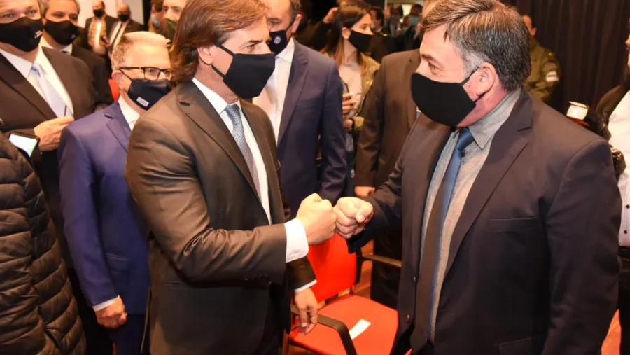 Martín Oliva con Luis Lacalle Pou