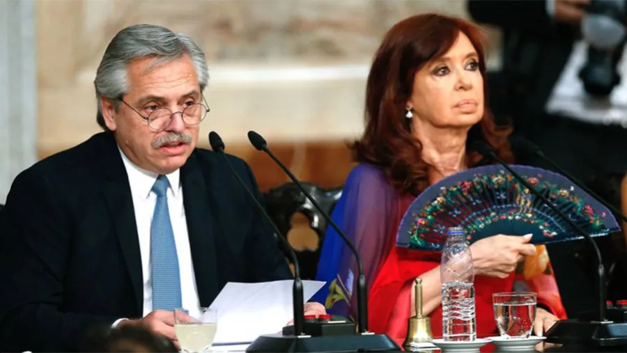 El Presidente Alberto Fernández y la vice Cristina Kirchner.