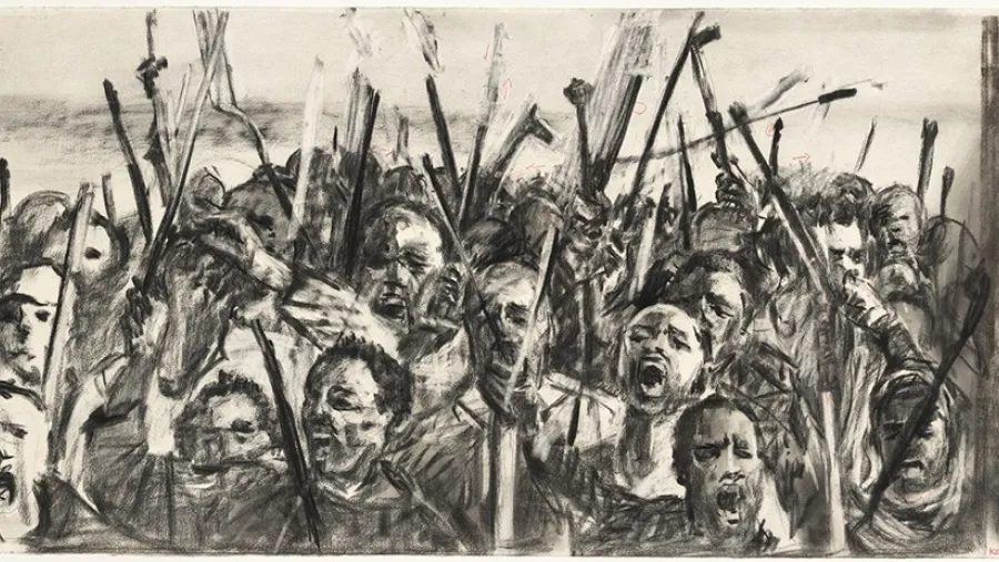 “Otros rostros de la protesta” de William Kentridge.