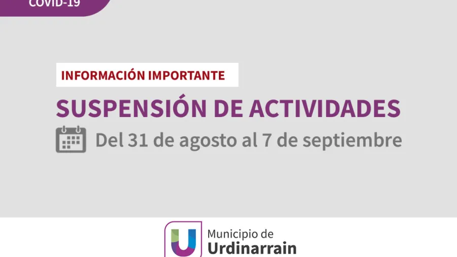 suspensión actividades Urdinarrain