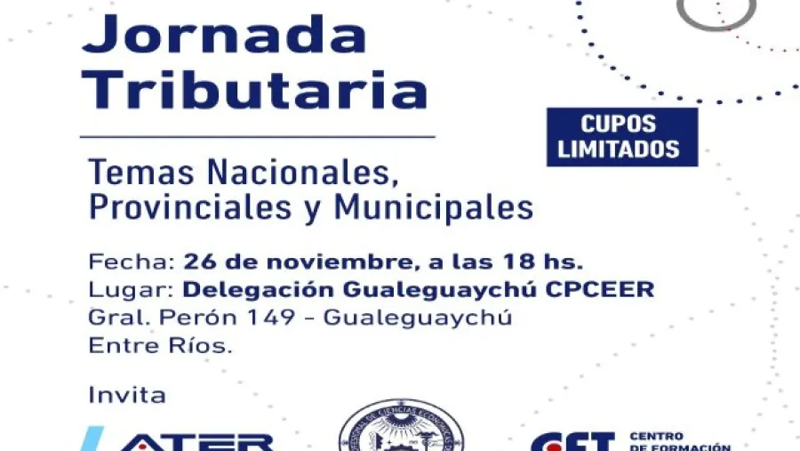 Realizarán una Jornada Tributaria este viernes en Gualeguaychú