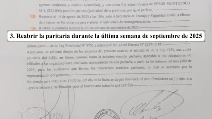 acta paritaria ATE
