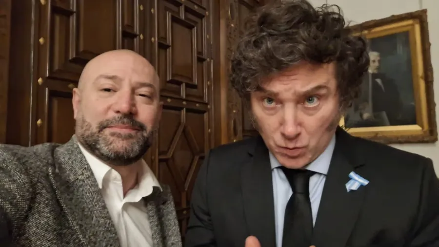 Javier Milei junto a Diego Spagnuolo, extitular de la Andis. 