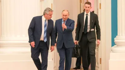Alberto Fernández y Vladimir Putin.