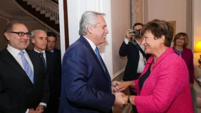 Alberto Fernández se reunió con Georgieva, quien destacó la gestión de Massa