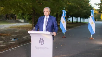 El Presidente Alberto Fernández. 
