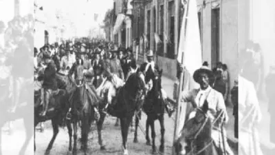 La Liga Patriótica Argentina desfilando por las calles de Gualeguaychú