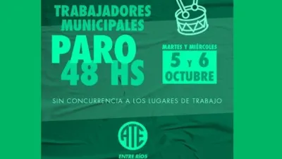 ATE ratificó el paro de 48 horas en la Municipalidad de Paraná