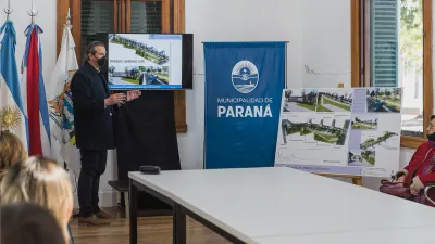 Bahl presentó el proyecto del Parque Lineal Acceso Sur