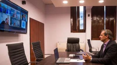 Adán Bahl en videconferencia con intendentes 