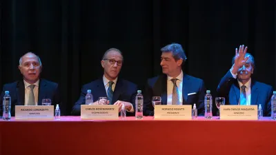 Ricardo Lorenzetti, Carlos Rosenkrantz, Horacio Rosatti y Juan Carlos Maqueda, los cuatro miembros de la Corte Suprema.