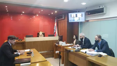 Imagen de archivo de la audiencia donde se definió la caución de 500 mil pesos para Jorge Julián Christe, imputado de femicidio.