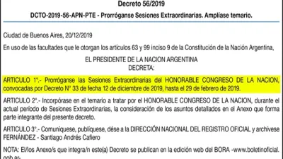 decreto con error publicado en el Boletín Oficial