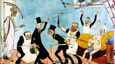 “Los malos doctores” de James Ensor (1895).