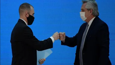 Martín Guzmán con Alberto Fernández