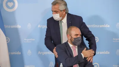 El Presidente Alberto Fernández y el ministro de Economía, Martín Guzmán.