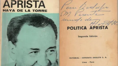 Libro Haya De la Torre dedicado a Parente