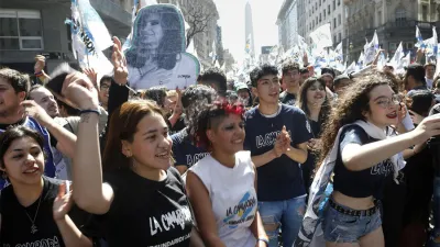 La marcha del 17 de octubre a Plaza de Mayo.