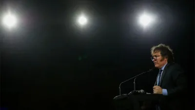 El candidato presidencial Javier Milei.