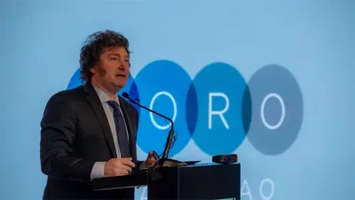 Javier Milei en el Foro Llao Llao que nuclea a los principales empresarios del país.