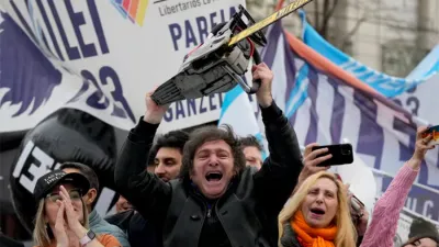 Javier Milei durante la campaña presidencial.