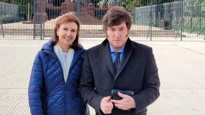 Diana Mondino y Javier Milei.