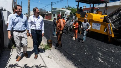 Repavimentan un tramo de calle Pacto Unión Nacional
