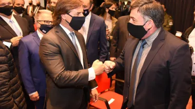 Martín Oliva con Luis Lacalle Pou