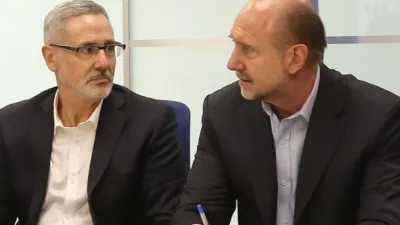 Omar Perotti junto a Marcelo Saín