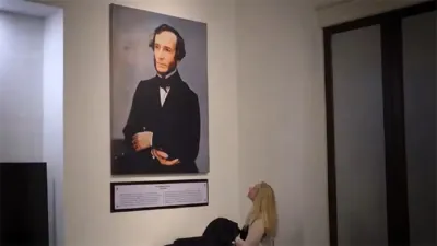 Karina Milei en el nuevo Salón de los Próceres.