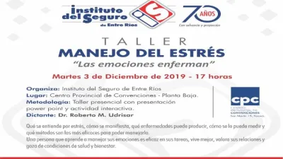 Invitan al taller “Manejo del Estrés. Las emociones enferman”
