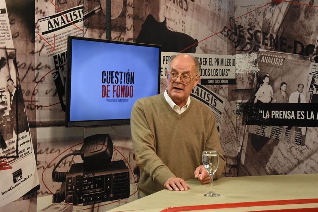 Emilio Martínez Garbino en el programa “Cuestión de Fondo” del 8 de octubre cuando lanzó su propuesta de Compromiso de Ética Política.
