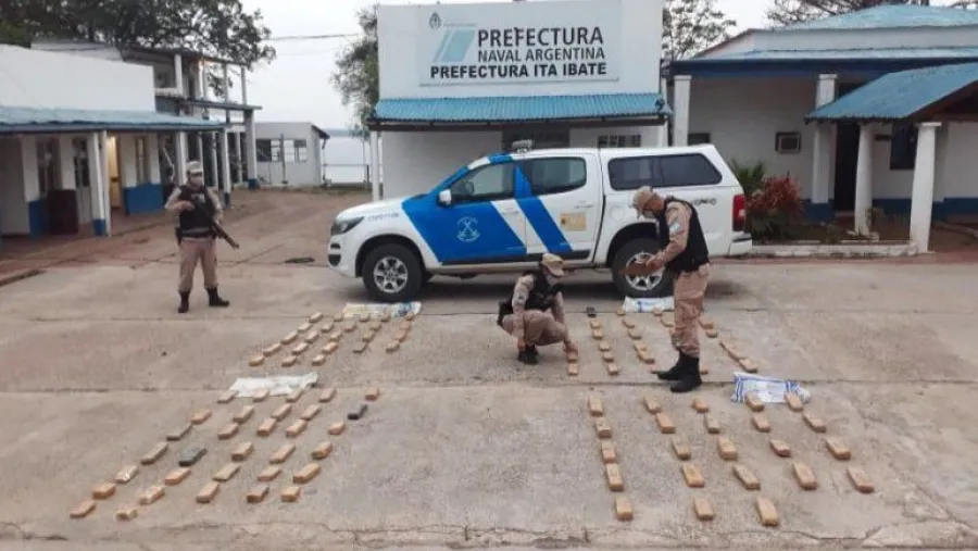 Prefectura secuestró más de 130 kilos de marihuana en la costa del río Paraná