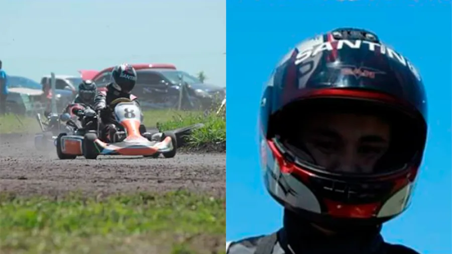 Accidente en karting.a Accidente en karting.